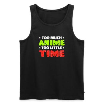 Anime Cartoon Comic Statement Manga Japan - Men's Premium Organic Tank Top - black - Front - AI Model Male 178 light (178cm)