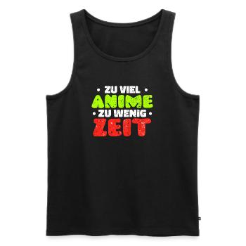 Japanisch Anime Manga Statement Mangastyle Comic - Männer Premium Bio Tank Top - Schwarz - Vorne - AI Model Male 178 light (178cm)