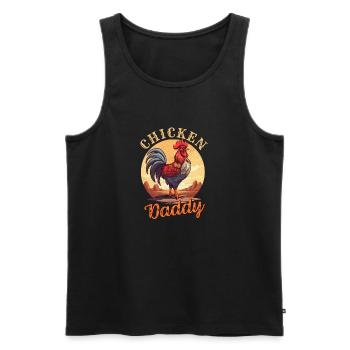 Königlicher Waliser mit Hahnenkopf - Männer Premium Bio Tank Top - Schwarz - Vorne - AI Model Male 178 light (178cm)