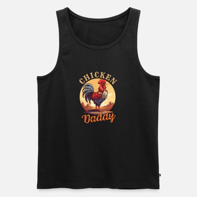 Königlicher Waliser mit Hahnenkopf - Männer Premium Bio Tank Top - Schwarz