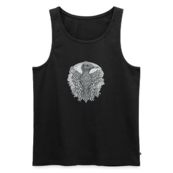 Duck totem - Men's Premium Organic Tank Top - black - Front - Michal (187cm)