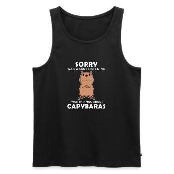 Capybara Wasserschwein Capybaras - Débardeur bio Premium Homme - noir - Devant - Michal (187cm)