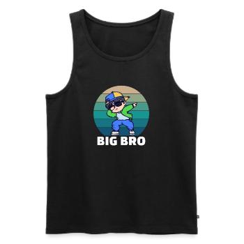 Brother Heart Proud Big Brother Déclaration de Big Brother - Débardeur bio Premium Homme - noir - Devant - AI Model Male 178 light (178cm)
