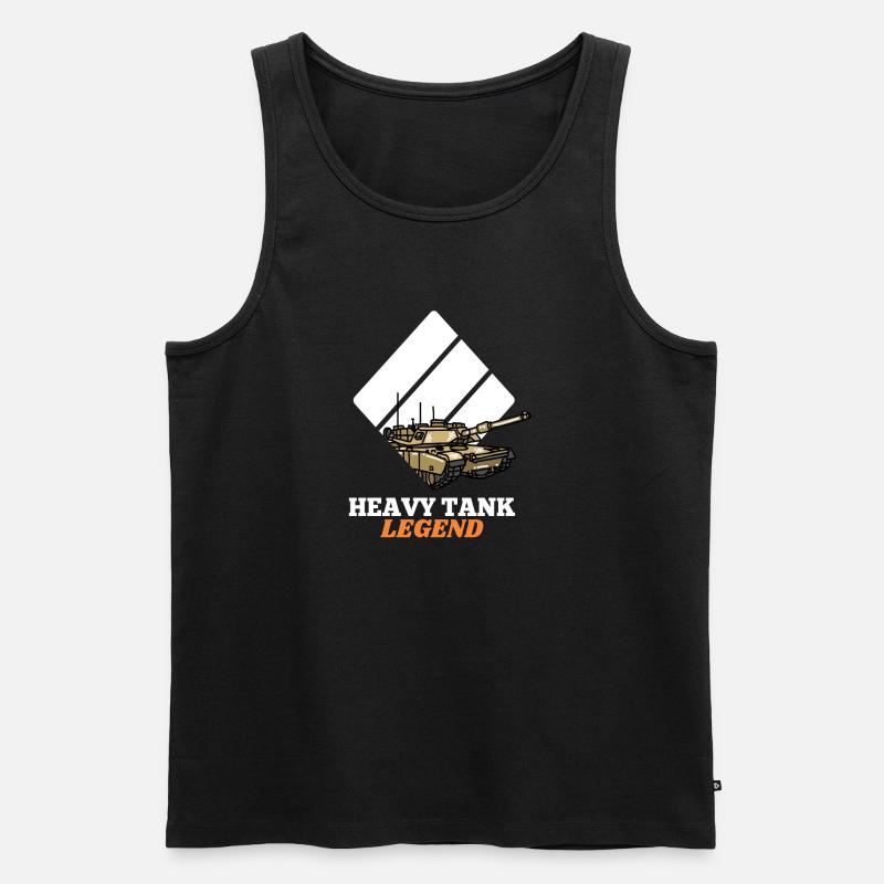 Heavy Tank Legend - Männer Premium Bio Tank Top - Schwarz