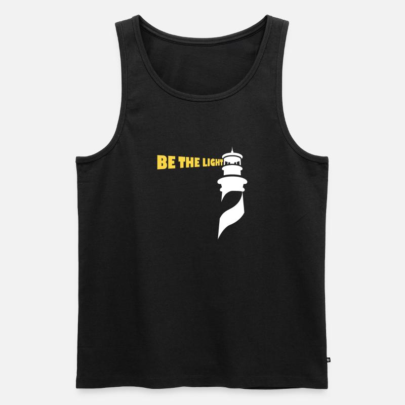 Be the Light - Männer Premium Bio Tank Top - Schwarz
