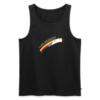i like Germany with Milk - Men's Premium Organic Tank Top - black - Front - Michal (187cm)