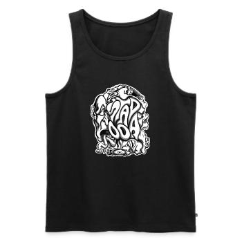Stapooa2 - Men's Premium Organic Tank Top - black - Front - Michal (187cm)