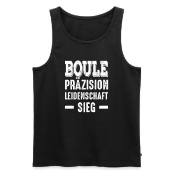 Boule Präzision Leidenschaft Sieg! Bouler Spruch - Männer Premium Bio Tank Top - Schwarz - Vorne - Michal (187cm)