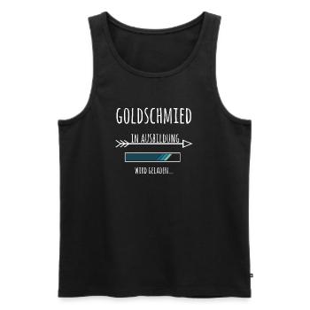 Goldschmied Ausbildung Beruf Geschenk Gold - Männer Premium Bio Tank Top - Schwarz - Vorne - Michal (187cm)