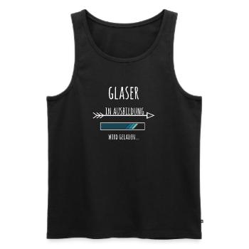Glaser Ausbildung Beruf Geschenk - Männer Premium Bio Tank Top - Schwarz - Vorne - Michal (187cm)