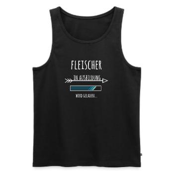 Ausbildung Fleischer Metzger Beruf - Männer Premium Bio Tank Top - Schwarz - Vorne - Michal (187cm)