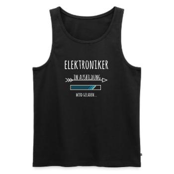 Elektroniker Ausbildung Beruf Geschenk Elektrik - Männer Premium Bio Tank Top - Schwarz - Vorne - Michal (187cm)