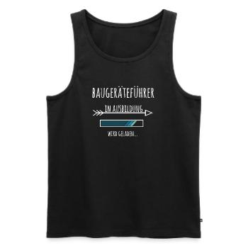 Baugeräteführer Ausbildung Beruf Geschenk - Männer Premium Bio Tank Top - Schwarz - Vorne - Michal (187cm)