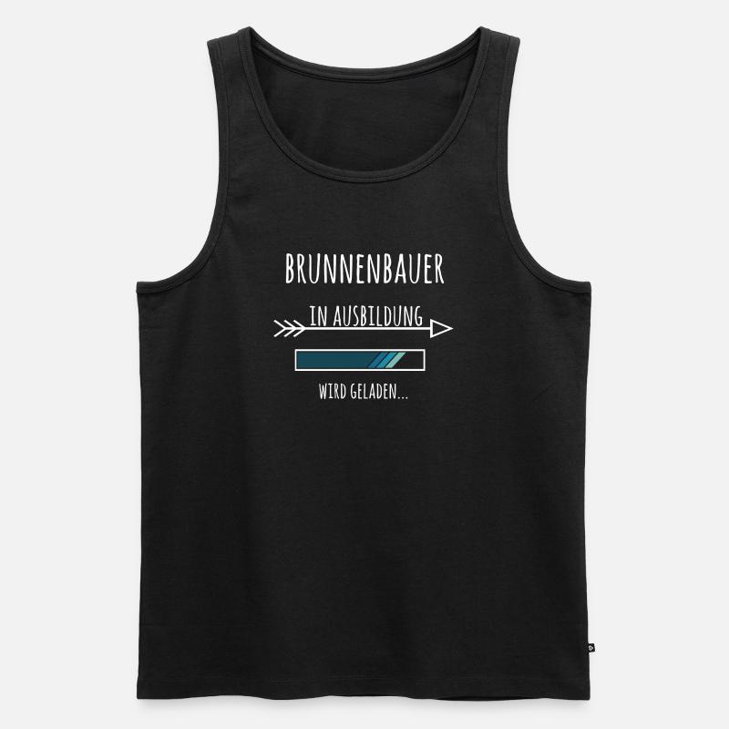 Brunnenbauer Ausbildung Geschenk - Männer Premium Bio Tank Top - Schwarz