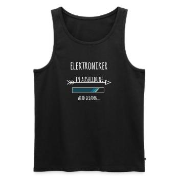 Elektroniker Ausbildung Beruf Elektrik - Männer Premium Bio Tank Top - Schwarz - Vorne - Michal (187cm)