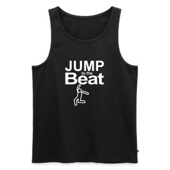 Jump to the Beat - Men's Premium Organic Tank Top - black - Front - AI Model Male 178 light (178cm)