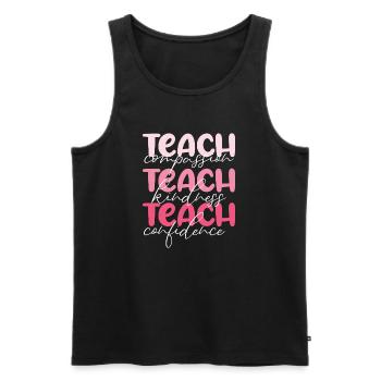 Lehrer-Lehren Mitgefühl, Freundlichkeit und Selbstvertrauen - Männer Premium Bio Tank Top - Schwarz - Vorne - Michal (187cm)