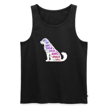 Lieblingstier Statement Hund Haustiere Kuscheltier - Männer Premium Bio Tank Top - Schwarz - Vorne - Michal (187cm)
