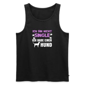 Lieblingstier Hund Statement Kuscheltier Haustiere - Männer Premium Bio Tank Top - Schwarz - Vorne - Michal (187cm)