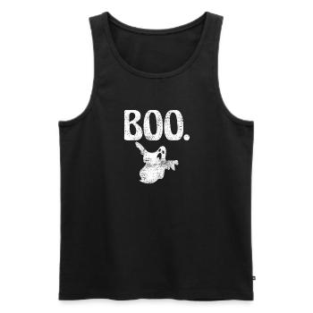 Geister Boo Halloween-Party, Gruselig Spooky - Männer Premium Bio Tank Top - Schwarz - Vorne - AI Model Male 178 light (178cm)