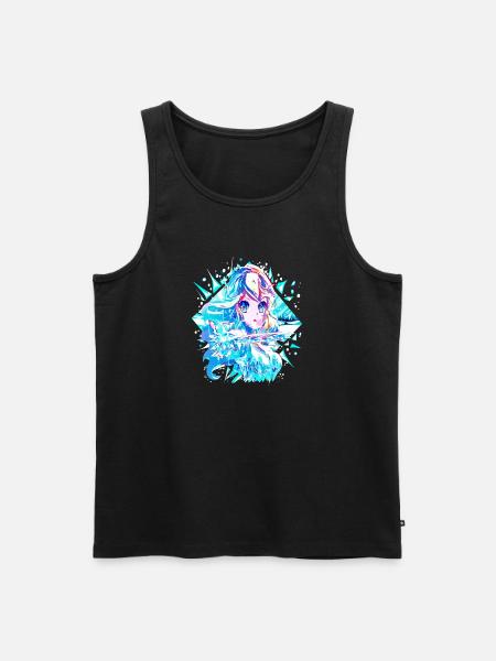 Anime Snow Queen Ice Princess - Men's Premium Organic Tank Top - black