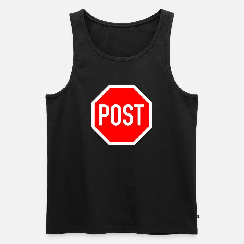post oder stop? - Männer Premium Bio Tank Top - Schwarz