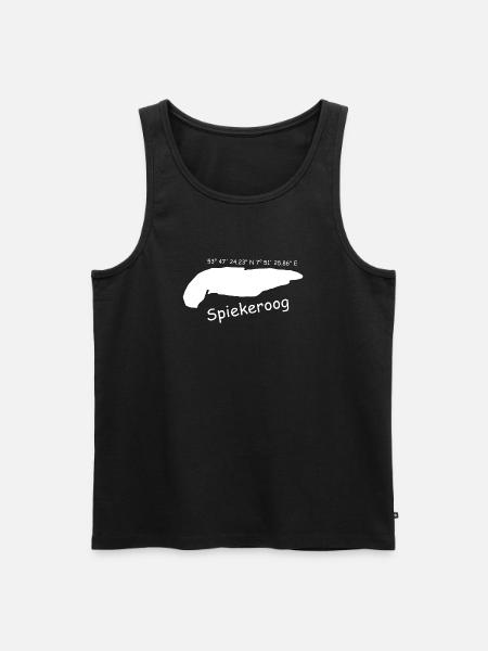 Spiekeroog Koordinaten - Männer Premium Bio Tank Top - Schwarz