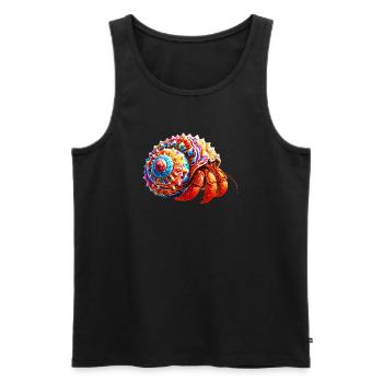 Hermit crab - Men's Premium Organic Tank Top - black - Front - AI Model Male 178 light (178cm)