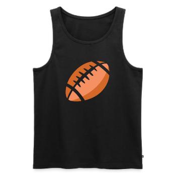 Symbole d’icône de football américain Logo Fan de sport de balle - Débardeur bio Premium Homme - noir - Devant - AI Model Male 178 light (178cm)