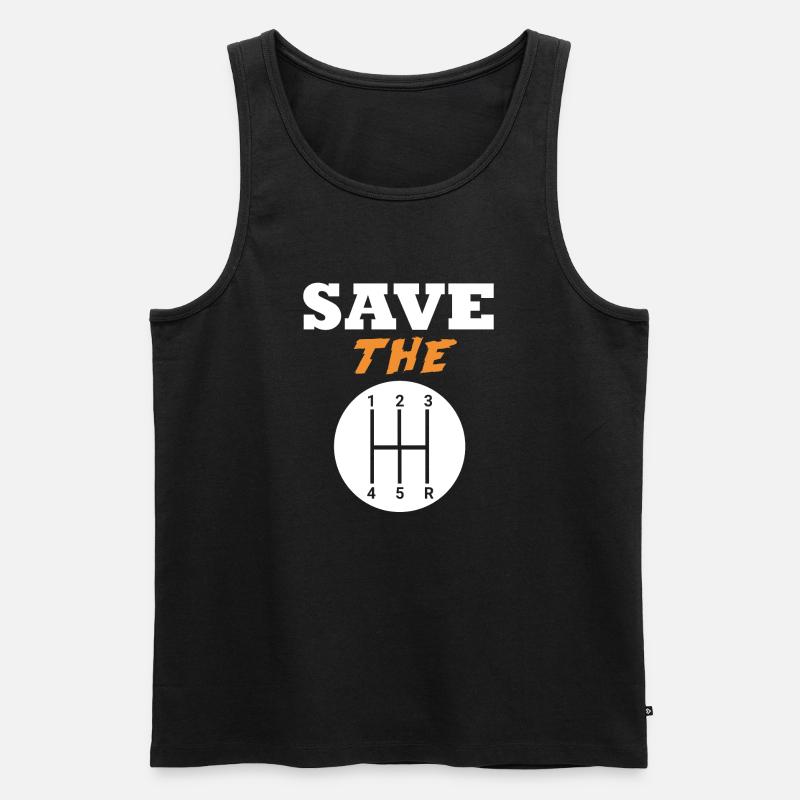 Speichern Sie die Handbücher - Männer Premium Bio Tank Top - Schwarz