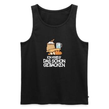 Ich krieg' das schon gebacken! - Männer Premium Bio Tank Top - Schwarz - Vorne - AI Model Male 178 light (178cm)