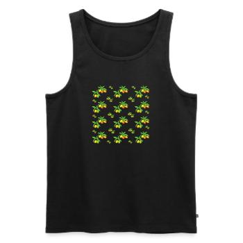 Delicious Mangoes - Pattern - Men's Premium Organic Tank Top - black - Front - AI Model Male 178 light (178cm)