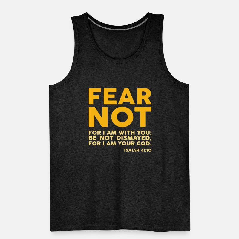 Fürchte dich nicht, denn ich bin bei dir (dunkel) Männer Premium Bio Tank Top