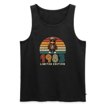 1983 Limited Edition Birthday Vintage Retro - Men's Premium Organic Tank Top - black - Front - Michal (187cm)