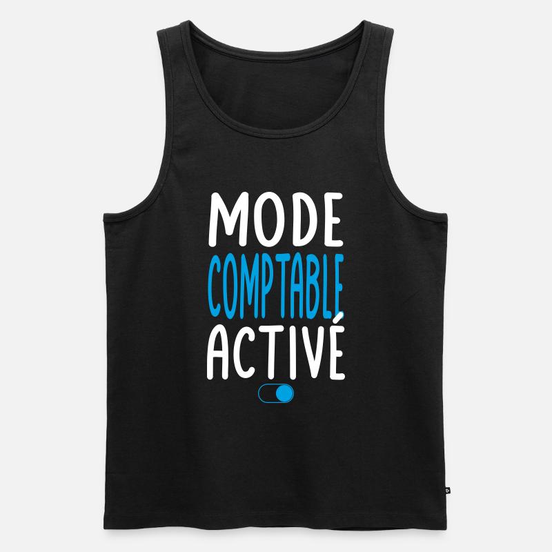Mode Comptable activé - Idée cadeau - Débardeur bio Premium Homme - noir