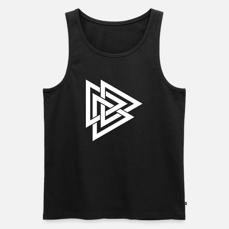 Norwegisches Symbol -FRONT - Männer Premium Bio Tank Top - Schwarz