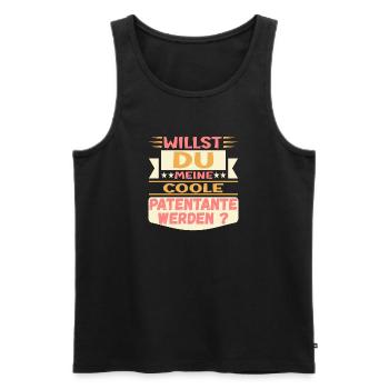 PATENTANTE WERDEN - TAUFE CHRISTLICHE GEMEINDE - Männer Premium Bio Tank Top - Schwarz - Vorne - AI Model Male 178 light (178cm)