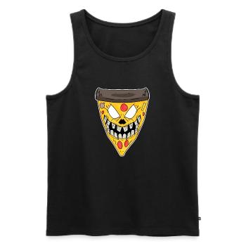 Pizza Zombie - Männer Premium Bio Tank Top - Schwarz - Vorne - Michal (187cm)
