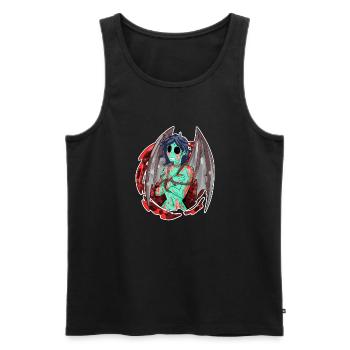 Zombie Wife - Men's Premium Organic Tank Top - black - Front - Michal (187cm)