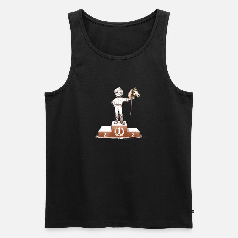 Hobby Horsing Siegerpodest - Männer Premium Bio Tank Top - Schwarz