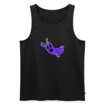 Zombie Eggplant Horror Creepy - Men's Premium Organic Tank Top - black - Front - AI Model Male 178 light (178cm)