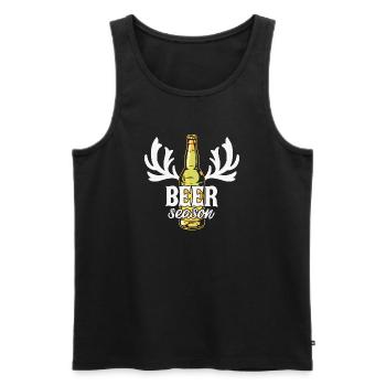 beer, drink a beer, beer fan - Men's Premium Organic Tank Top - black - Front - AI Model Male 178 light (178cm)