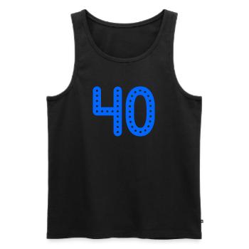 ANNIVERSARY. HAPPY BIRTHDAY. HAPPY BIRTHDAY. - Men's Premium Organic Tank Top - black - Front - Michal (187cm)