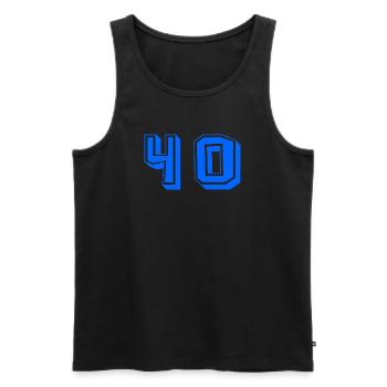 ANNIVERSARY. HAPPY BIRTHDAY. HAPPY BIRTHDAY. - Men's Premium Organic Tank Top - black - Front - Michal (187cm)