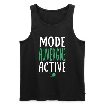 Mode Auvergne Activé - Idée Cadeau - Débardeur bio Premium Homme - noir - Devant - Michal (187cm)
