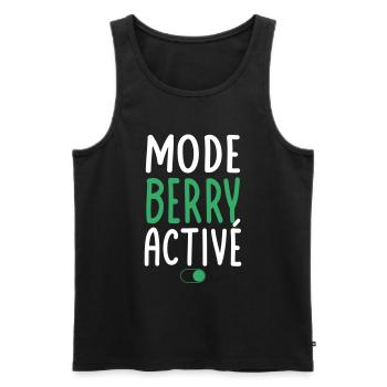 Mode Berry Activé - Idée Cadeau - Débardeur bio Premium Homme - noir - Devant - Michal (187cm)