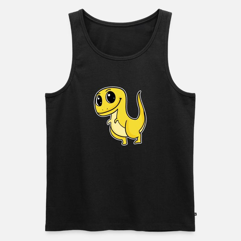 Dinosaurier Motiv - Männer Premium Bio Tank Top - Schwarz