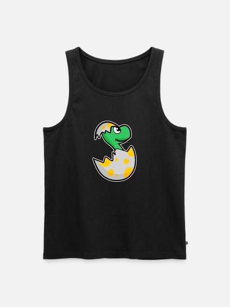 Dinosaur Egg Dino Baby Motif - Men's Premium Organic Tank Top - black