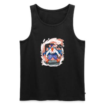Gull - Men's Premium Organic Tank Top - black - Front - AI Model Male 178 light (178cm)