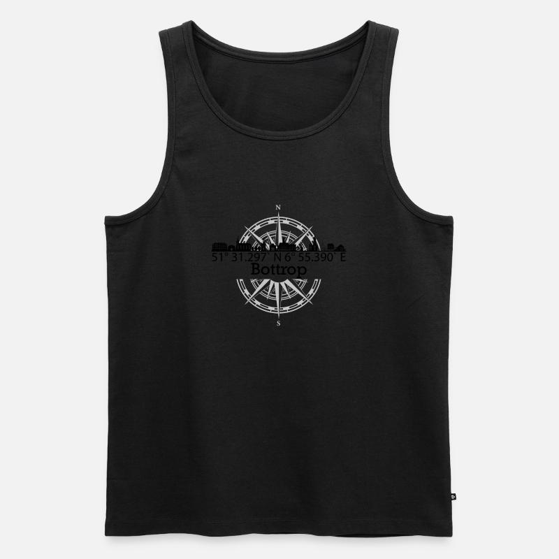 Skyline Bottrop - Männer Premium Bio Tank Top - Schwarz